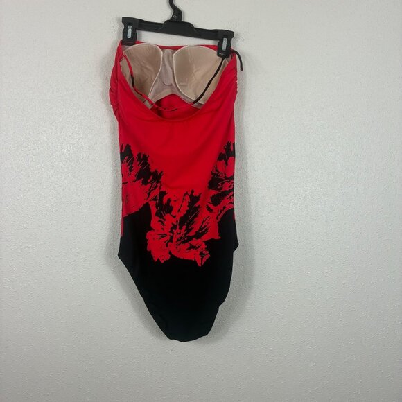 VTG Diva Studio Bandeau Straight Top One Piece Bathing Suit Sz 14 - Picture 4 of 10